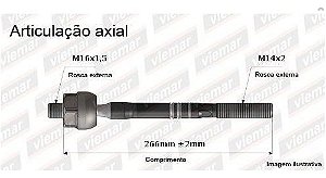 BARRA BRAÇO AXIAL PALIO SIENA STRADA 10/16 PUNTO 10/17 10 11 12 13 14 15 16 17 680502/17011009 MACHO
