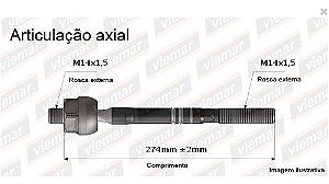 BARRA BRAÇO AXIAL FIESTA 02/14 ECOSPORT 03/12 KA 08/13 02 03 04 05 06 07 08 09 10 11 12 13 14 AMD32931/680184/VKY4936A/BRD1723/AMD17798/JARB0004/17011455 MACHO