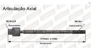 BARRA BRAÇO AXIAL ESCORT VERONA 93/96 LOGUS 93/96 93 94 95 96 AMD35385/680050 FÊMEA