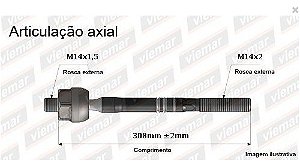 BARRA BRAÇO AXIAL ESCORT VERONA 93/03 FIESTA COURIER 96/07 CORSA 94/99 94 95 96 97 98 99 00 01 02 03 04 05 06 07 
 AMD35388/680028/AMD121/BRD5270 MACHO