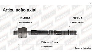 BARRA BRAÇO AXIAL TEMPRA 92/94 92 93 94 AMD36420/680004 MACHO