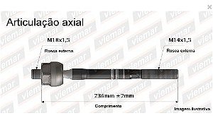 BARRA BRAÇO AXIAL FIT 08/14 CITY 09/14 08 09 10 11 12 13 14 680374/AX096 MACHO