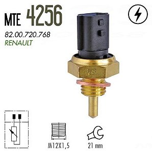 SENSOR TEMPERATURA RADIADOR DUSTER 1.6 16V 16/22 MEGANE 2.0 16V 03/10 SANDERO 1.6 15/20 SCENIC 2.0 16V 04/09 03 04 05 06 07 08 09 10 11 12 13 14 15 16 17 18 19 20 21 22 MTE4256/833