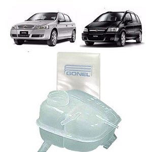 RESERVATÓRIO RADIADOR ASTRA 99/14 2.0 16V ZAFIRA 03/14 2.0 16V (3 BICOS) SEM SENSOR 99 00 01 02 03 04 05 06 07 08 09 10 11 12 13 14 G1216