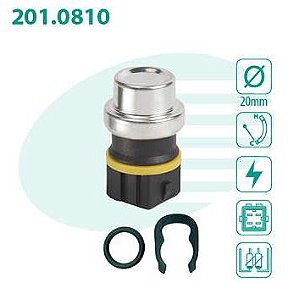 SENSOR TEMPERATURA RADIADOR A3 1.6 8V CORDOBA IBIZA GOL PARATI 1.0 8V/16V AT 98/05 G2/G3 GOLF 1.6/2.0 94/02 PASSAT VARIANT 2.0 8V 94/97 94 95 96 97 98 99 00 01 02 03 04 05 INJEÇÃO ELETRÔNICA EFI 810/MTE4034