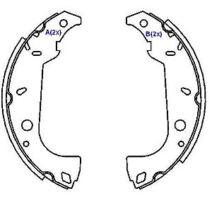 SAPATA FREIO FIORINO 94/10 TEMPRA 92/99 94 95 96 97 98 99 00 01 02 03 04 05 06 07 08 09 10 SYL203007