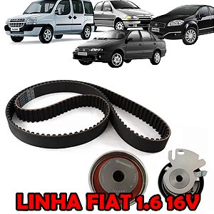 KIT ESTICADOR CORREIA DENTADA PALIO SIENA STRADA 96/03 1.6 16V BRAVA 1.6 16V 99/03 DOBLO 1.6 16V 99/03 LINEA 1.9 16V 08/10 MAREA 1.6 16V 05/07 96 97 98 99 00 01 02 03 08 09 10 CT879 + VT7088 + VT7047