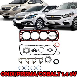 KIT JUNTA CABEÇOTE TAMPA VALVULA COLETOR ADMISSÃO CARTER RETENTOR ONIX PRISMA 12/22 1.4 COBALT 17/20 1.4 8V 12 13 14 15 16 17 18 19 20 21 22 1212137PK/79418