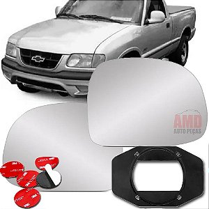 LENTE ESPELHO RETROVISOR BLAZER S10 96/12 96 97 98 99 00 01 02 03 04 05 06 07 08 09 10 11 12 2011-D LADO DIREITO (PASSAGEIRO)