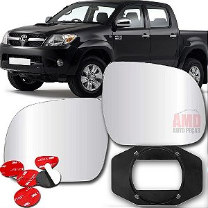 LENTE ESPELHO RETROVISOR HILLUX 05/12 05 06 07 08 09 10 11 12 5024-E LADO ESQUERDO (MOTORISTA)