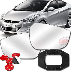 LENTE ESPELHO RETROVISOR HYUNDAI HB20 16/19 ELANTRA 11/20 11 12 13 14 15 16 17 18 19 20 21 5339-D LADO DIREITO (PASSAGEIRO)