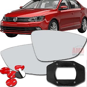 LENTE ESPELHO RETROVISOR JETTA 11/17 11 12 13 14 15 16 17 1017-E LADO ESQUERDO (MOTORISTA)