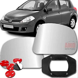 LENTE ESPELHO RETROVISOR NISSAN TIIDA 07 08 09 10 11 12 13 5341-E LADO ESQUERDO (MOTORISTA)