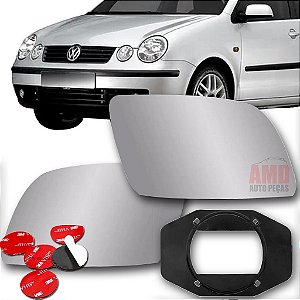 LENTE ESPELHO RETROVISOR POLO 03/13 03 04 05 06 07 08 09 10 11 12 13 1012-D LADO DIREITO (PASSAGEIRO)