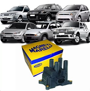 BOBINA IGNIÇÃO FIESTA COURIER 1.0/1.6 99/10 ZETEC ROCAM SUPERCHARGER ECOSPORT 03/10 1.0/1.6 FOCUS 01/10 1.8/2.0 16V KA 99/10 1.6 MONDEO 97/01 1.8/2.0 (BOBINA PARA CARROS GASOLINA) 97 98 99 00 01 02 03 04 05 06 07 08 10 EBI8007/AMD29071/BI0020MM