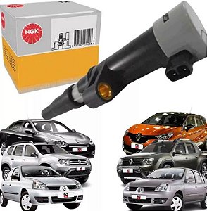 BOBINA IGNIÇÃO CLIO 00/13 KANGOO 00/16 DUSTER 11/20 SANDERO 08/18 LOGAN 08/18 MEGANE 07/13 SCENIC 99/10 SYMBOL 09/13 1.6 16V 99 00 01 02 03 04 05 06 07 08 09 10 11 12 13 14 15 16 17 18 EBI8052A/U5001/BI0021MM