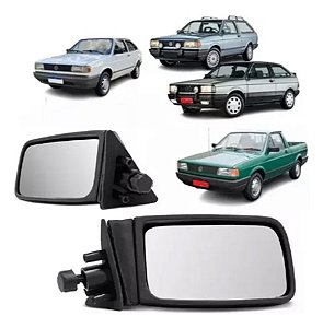 ESPELHO RETROVISOR GOL PARATI SAVEIRO 88/95 COM CONTROLE LADO ESQUERDO (MOTORISTA) 87 88 89 90 91 92 93 94 95 QUADRADO CHINÊS G1 RX1107/RP353