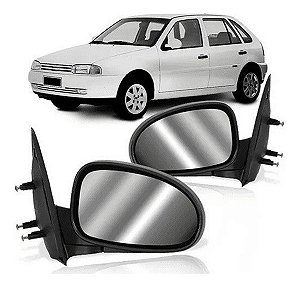 ESPELHO RETROVISOR GOL SAVEIRO PARATI 95/99 G2 BOLA 4 PORTAS SEM CONTROLE LADO ESQUERDO (MOTORISTA) 95 96 97 98 99 00 RX1117/RG955
