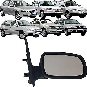 ESPELHO RETROVISOR GOL SAVEIRO PARATI G3/G4 4 PORTAS SEM CONTROLE LADO ESQUERDO (MOTORISTA) 99 00 01 02 03 04 05 06 RX1121/RG915
