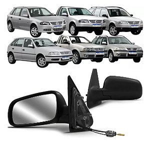 ESPELHO RETROVISOR GOL SAVEIRO PARATI G3/G4 4 PORTAS COM CONTROLE LADO ESQUERDO (MOTORISTA) 99 00 01 02 03 04 05 06 RX1119/RG917
