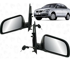 ESPELHO RETROVISOR POLO 03/09 03 04 05 06 07 08 09 COM CONTROLE LADO DIREITO (PASSAGEIRO) RX1162