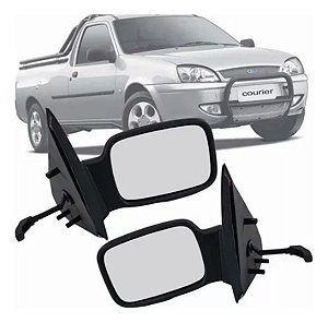 ESPELHO RETROVISOR COURIER 97/14 97 98 99 00 01 02 03 04 05 06 07 08 09 10 11 12 13 14 LADO ESQUERDO (MOTORISTA) COM CONTROLE RX3309/RC431