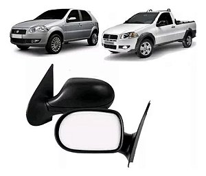 ESPELHO RETROVISOR PALIO STRADA ATRACTIVE ESSENCE 11/16 11 12 13 14 15 16 2 PORTAS SEM CONTROLE LADO DIREITO (PASSAGEIRO)  RX4528/RP690
