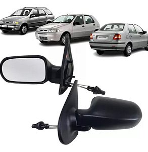 ESPELHO RETROVISOR PALIO SIENA 01/05 01 02 03 04 05 FIRE 4 PORTAS COM CONTROLE LADO DIREITO (PASSAGEIRO) RX4432/RP632