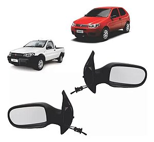 ESPELHO RETROVISOR PALIO STRADA 04/08 04 05 06 07 08 2 PORTAS COM CONTROLE LADO DIREITO (PASSAGEIRO)  RX4448/RP662