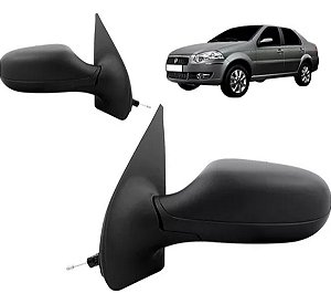 ESPELHO RETROVISOR PALIO SIENA 08/12 08 09 10 11 12 4 PORTAS COM CONTROLE LADO ESQUERDO (MOTORISTA) RX4465/RP687