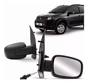 ESPELHO RETROVISOR UNO VIVACE 10/15 10 11 12 13 14 15 4 PORTAS COM CONTROLE LADO DIREITO (PASSAGEIRO) RX4488/RU558