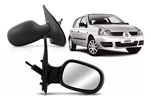 ESPELHO RETROVISOR CLIO 00/12 00 01 02 03 04 05 06 07 08 09 10 11 12 COM CONTROLE LADO DIREITO (PASSAGEIRO) RX7702
