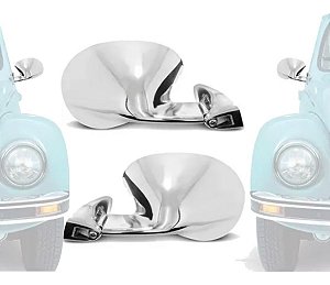 ESPELHO RETROVISOR UNIVERSAL F1 CROMADO GOL PASSAT FUSCA BRASILA CORCEL VARIANT DEL REY PASSAT SAVEIRO VOYAGE PARATI 75/86 75 76 77 78 79 80 81 82 83 84 85 86 87 88 LADO ESQUERDO (MOTORISTA) RX6613