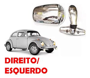 ESPELHO RETROVISOR UNIVERSAL REVERSÍVEL CROMADO GOL PASSAT FUSCA BRASILA CORCEL VARIANT DEL REY PASSAT SAVEIRO VOYAGE PARATI 75/86 75 76 77 78 79 80 81 82 83 84 85 86 87 88 D/E RX6604