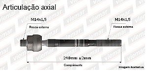 BARRA BRAÇO AXIAL CLIO 00/24 VIEMAR 00 01 02 03 04 05 06 07 08 09 10 11 12 13 14 15 16 17 18 19 20 21 22 23 24 680014/ATA03005