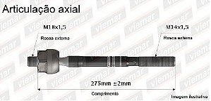 BARRA BRAÇO AXIAL CORSA 02/12 MERIVA 04/10 MONTANA 04/10  02 03 04 05 06 07 08 09 10 11 12 7898435682167 AMD28959/680177