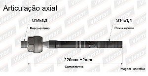 BARRA BRAÇO AXIAL FUSION 13/20 EDGE 15/21 DIREÇAO ELETRICA 13 14 15 16 17 18 19 20 21 680549