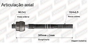 BARRA BRAÇO AXIAL MACHO CLIO DIRECAO MECANICA E HIDRAULICA 00/16 SYMBOL 09/13 COM DIREÇAO HIDRAULICA 00 01 02 03 04 05 06 07 08 09 10 11 12 13 14 15 16 680134/17011054