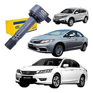 BOBINA IGNIÇÃO ACCORD 2.0 16V 08/13 CIVIC 1.8 16V 06/15 CRV 2.0 16V 06/13 HONDA 08 09 10 11 12 13 14 15 16 BI0088MM