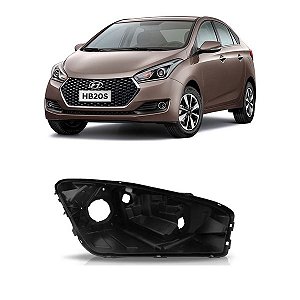 CARCAÇA FAROL HB20 12/19 12 13 14 15 16 17 18 19 LADO DIREITO PASSAGEIRO 23486