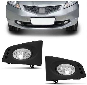 FAROL AUXILIAR MILHA NEBLINA FIT 09/12 09 10 11 12 COM GRADE LADO DIREITO PASSAGEIRO