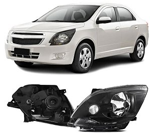 FAROL COBALT 12/16 12 13 14 15 16  MASCARA NEGRA FUME LADO ESQUERDO MOTORISTA ZN6160145