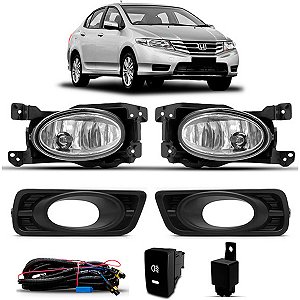 KIT FAROL AUXILIAR MILHA NEBLINA CITY 12/14 12 13 14 COM GRADE ARO PTO