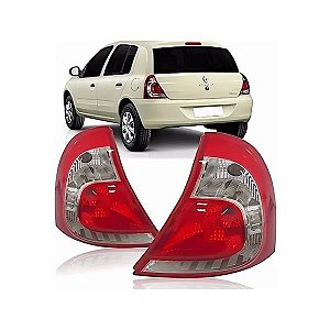 LANTERNA TRASEIRA CLIO 12/16 12 13 14 15 16 HATCH BICOLOR CARCAÇA VERMELHA LADO DIREITO PASSAGEIRO