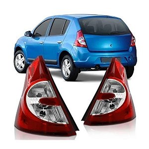 LANTERNA TRASEIRA SANDERO 08/11 08 09 10 11 VERMELHO CRISTAL LADO DIREITO PASSAGEIRO