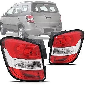 LANTERNA TRASEIRA SPIN 12/18 12 13 14 15 16 17 18 LTZ VERMELHA BRANCA BORDA PRETA LADO DIREITO PASSAGEIRO