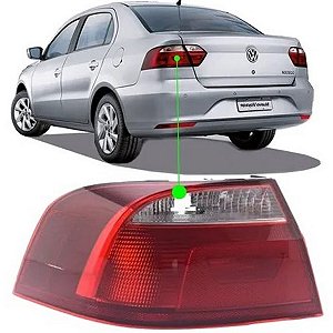 LANTERNA TRASEIRA VOYAGE 13/23 G6 13 14 15 16 17 18 19 20 21 22 23 BICOLOR BORDA FUME (VALEO) LADO ESQUERDO MOTORISTA
