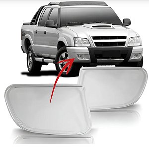 LENTE FAROL AUXILIAR NEBLINA MILHA S10/BLAZER 01/12 01 02 03 04 05 06 07 08 09 10 11 12 LADO DIREITO PASSAGEIRO