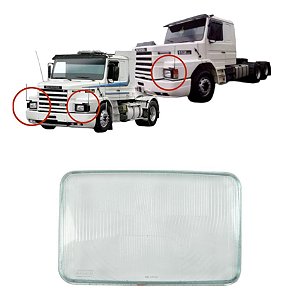 LENTE FAROL SCANIA TR 112 113 VOLVO N10 N12 98/02 98 99 00 01 02 LADO ESQUERDO MOTORISTA