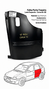 FOLHA PORTA TRASEIRA CORSA 94/00 94 95 96 97 98 99 00 TRASEIRO LADO ESQUERDO